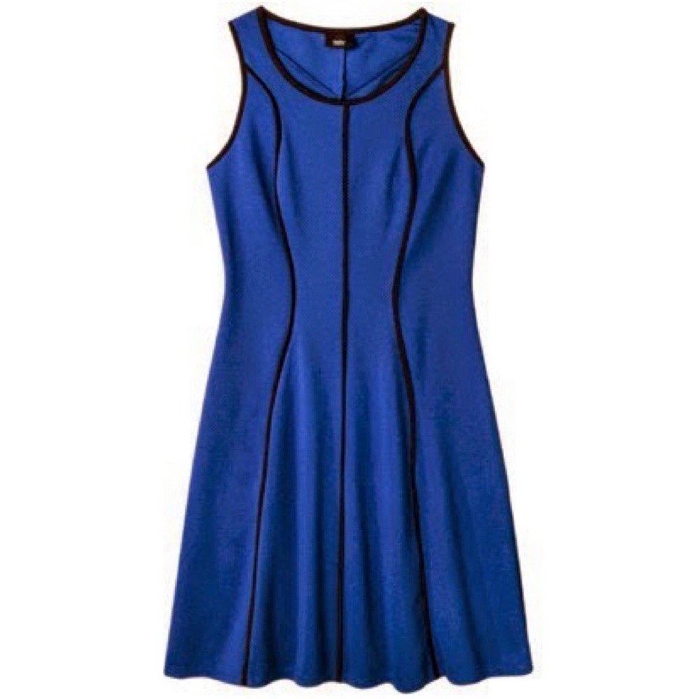 Mossimo Sleeveless Cobalt Blue Contour Fit & Flare Dress size medium